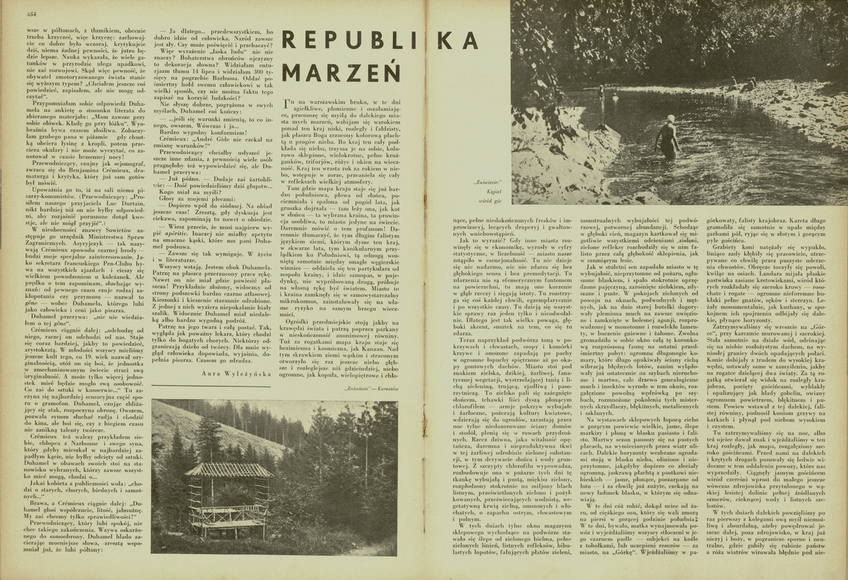 Bruno Schulz, <i>Republika marzeń</i>, „Tygodnik Ilustrowany” 1936, nr 29, s. 554–556